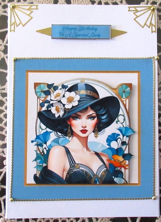 Art Nouveau Lady In Blue by Wendy De Winter