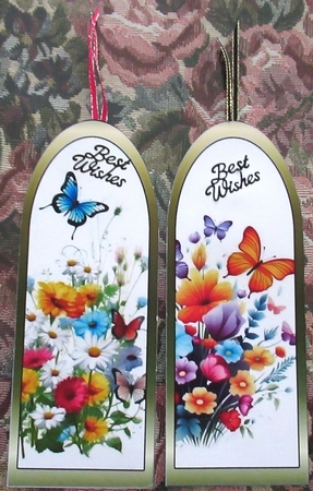 Flowers & butterflies bookmarks by Wendy De Winter