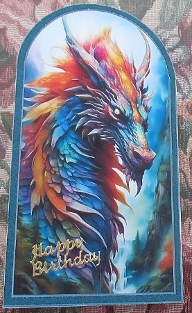 Dragon Happy Birthday Z-Fold Quick Card by Wendy De Winter
