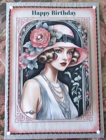 1920s Flapper Girl In Pink by Wendy De Winter