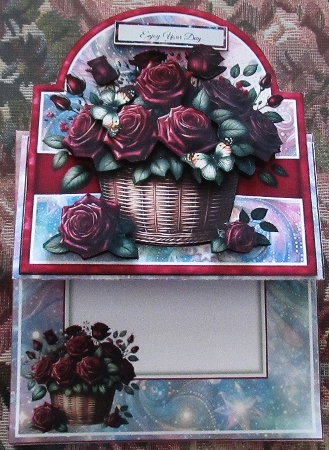 Burgundy Roses Tent Card Kit by Wendy De Winter