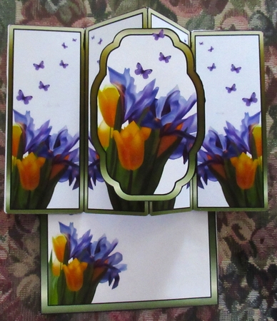 Gate fold pop-out Tulips & Irises by Wendy De Winter