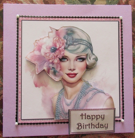 Art Deco Beauty - Pink and White (Mix 2) 5 by Wendy De Winter