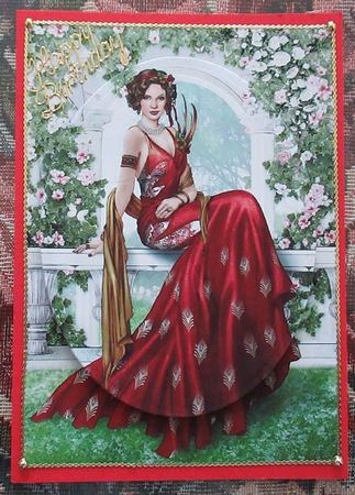 Art Deco Lady Lola 4 A4 (Red) by Wendy De Winter