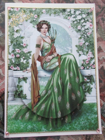 Art Deco Lady Lola 4 A4 (Green) by Wendy De Winter