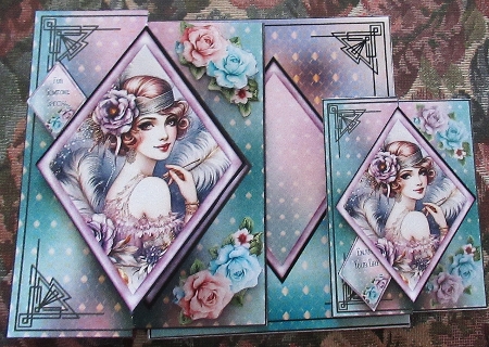 Art Deco Fold Back Card 02 Mini Page Kit by Wendy De Winter
