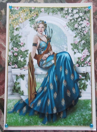 Art Deco Lady Lola 4 A4 (Dark Blue) by Wendy De Winter