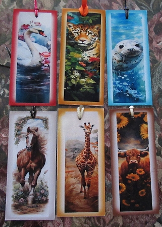 Animals & Birds DL Toppers OR Bookmarks x12 by Wendy De Winter