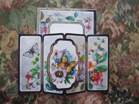 Colourful Butterflies Gatefold Popout Card by Wendy De Winter