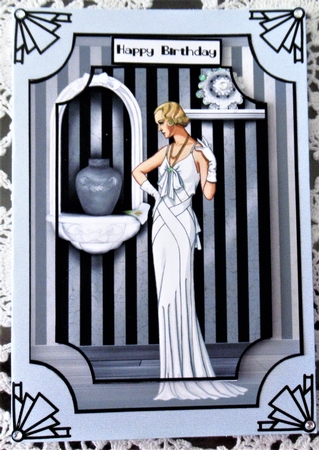 Art Deco Lady at Home Toppers by Wendy De Winter