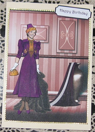 Vintage Lady in Plum by Wendy De Winter