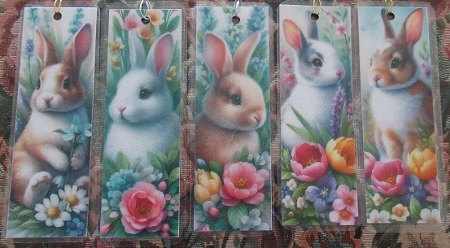 Spring Bunnies Bookmarks by Wendy De Winter