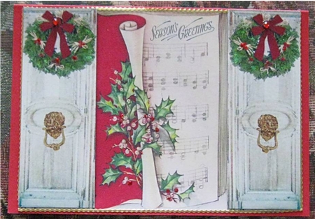 Seasons Greetings Thru the Door Gatefold. by Wendy De Winter