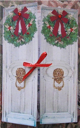 Seasons Greetings Thru the Door Gatefold. by Wendy De Winter