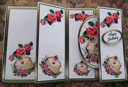 Gatefold pop-out Floral envelope by Wendy De Winter