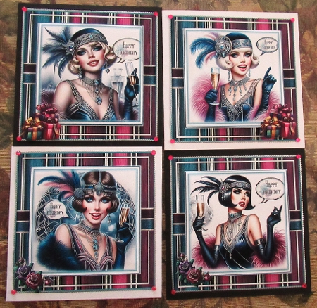 Birthday Flapper Ladies Mini Page Kit by Wendy De Winter