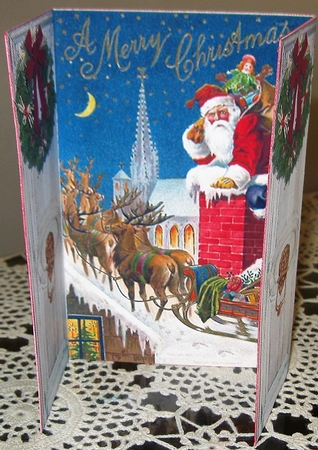 Santa and the Boys Thru the Door Gatefold. by Wendy De Winter