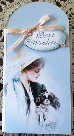 Elegant Lady in Blue Tri Fold by Wendy De Winter