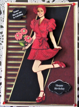 Art Deco Dancer in Red by Wendy De Winter