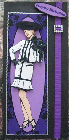 High Society Large Dl Card Front by Wendy De Winter