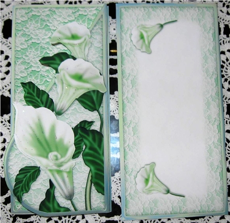 Lillies N Lace Teardrop Card Kit in Fresh Honeydew by Wendy De Winter