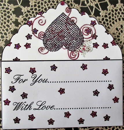 Deep Pink Heart Gift Money Wallet by Wendy De Winter