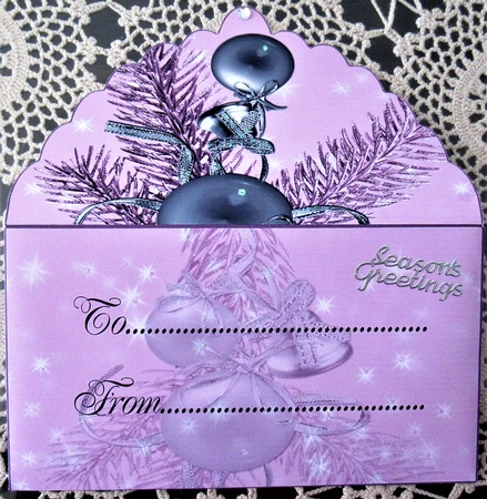 Silver on Pink Ornament Money Gift Wallet by Wendy De Winter
