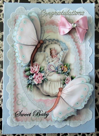 Vintage Sweet Baby Butterflies by Wendy De Winter