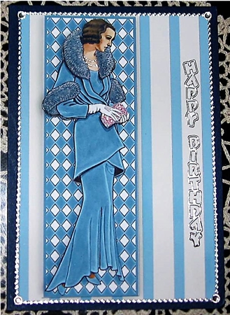 Vintage Lady Blue by Wendy De Winter