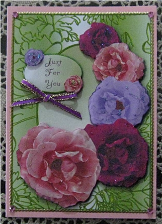 Floral Frame & Beautiful Roses by Wendy De Winter