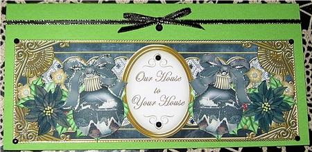 Black Night Bauble Our House to Yours Large Dl Topper by Wendy De Winter