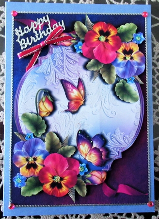 Beautiful Pansies & Butterflies Toppers by Wendy De Winter