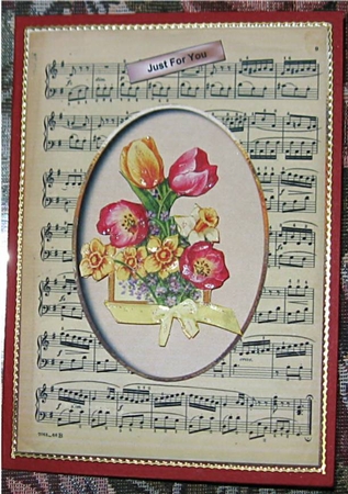 2 Sheet Music Frames Blank Card Fronts by Wendy De Winter