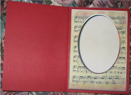 2 Sheet Music Frames Blank Card Fronts by Wendy De Winter