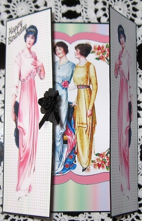 Gatefold Card - Edwardian Ladies by Wendy De Winter