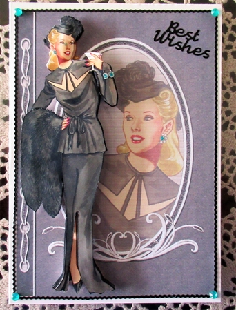 Cocktail Hour Fashion Reflections Decoupage by Wendy De Winter