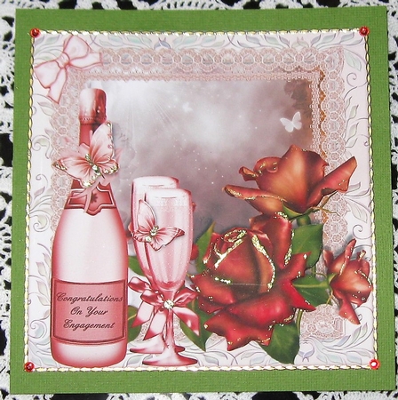 Engagement/anniversary 8x8 Card Topper by Wendy De Winter