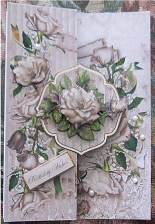 Coffee Cream Rose No Hole Fold Back Mini Kit by Wendy De Winter