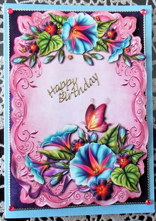 Gorgeous Morning Glory Topper & Plaque by Wendy De Winter