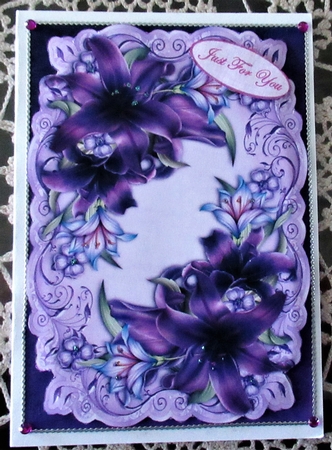Stunning Dark Shadows Lilies Topper & Plaque by Wendy De Winter
