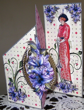 Lovely Tri Fold Antique Lady Stunning by Wendy De Winter