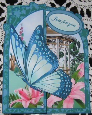 Butterfly Fold Back gazebo with Lilies by Wendy De Winter