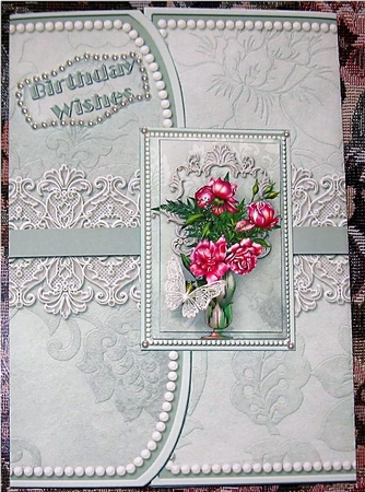 Vase of Roses Tuck-in Gatefold Mini Kit by Wendy De Winter