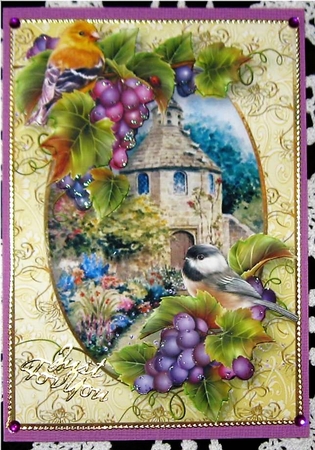 Birds & Grapes at the Dovecote by Wendy De Winter