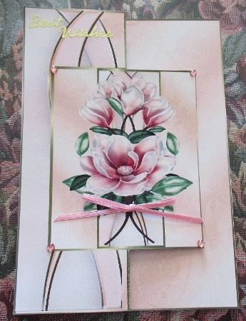 Fold Back Magnolia Blossoms and Butterflies by Wendy De Winter