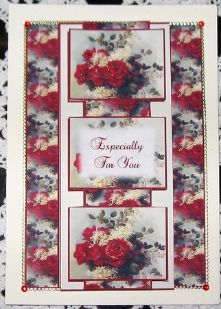 Beautiful Vintage Painted Roses 3 Panel Fold Back by Wendy De Winter