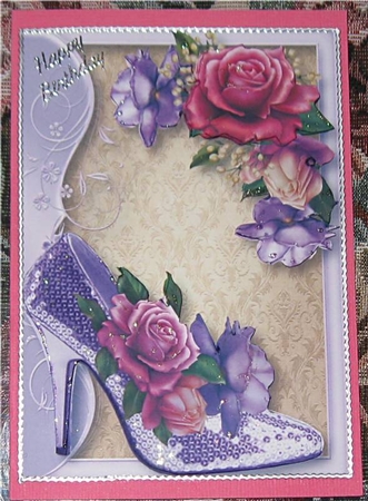Gorgeous Sequined Shoe & Belle Roses by Wendy De Winter