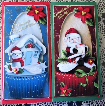 2 Christmas Cupcake Dl Toppers by Wendy De Winter