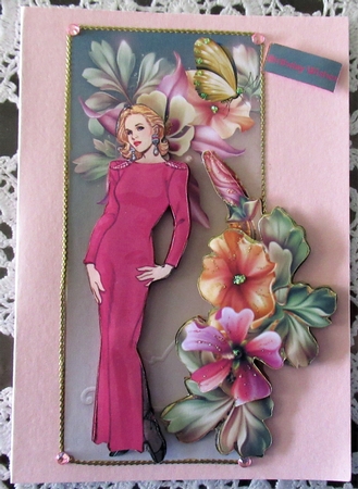 Evening Flowers Over the Edge with Decoupage by Wendy De Winter