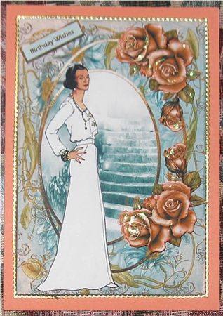 Autumn Evening Card with Decoupage by Wendy De Winter